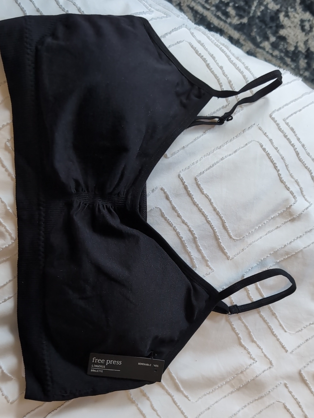 free press Black Seamless Wireless Bralette